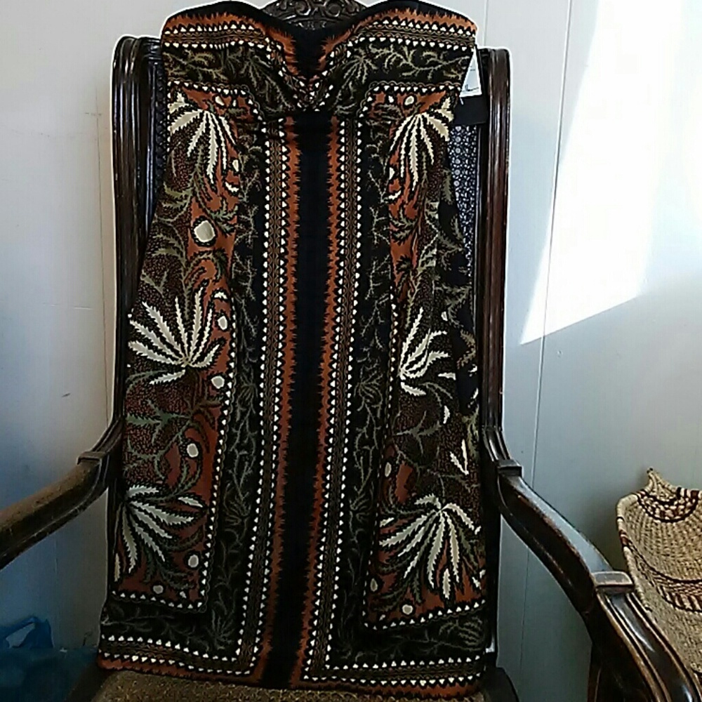 Nicole Miller silk strapless print dress NWT - Picture 4 of 5